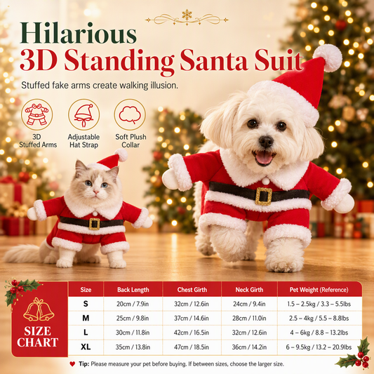 ⏳🔥LIMITED-TIME 50% OFF! ⏰Christmas Pet Costume for Dogs and Cats Autumn Winter Holiday Outfits featuring Santa Claus Suits and Snowflake Capes