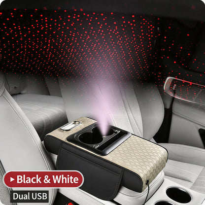 ⏳🔥LIMITED-TIME 50% OFF! ⏰Multifunctional Car Armrest Cushion with Starlight Projector