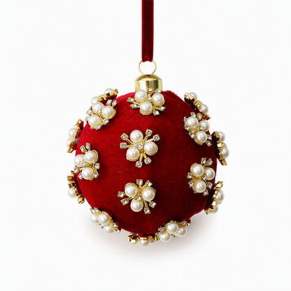 ⏳🔥LIMITED-TIME 50% OFF! ⏰8cm Velvet Christmas Ball Ornament Foam Hanging Bauble for Christmas Tree Decoration🎄