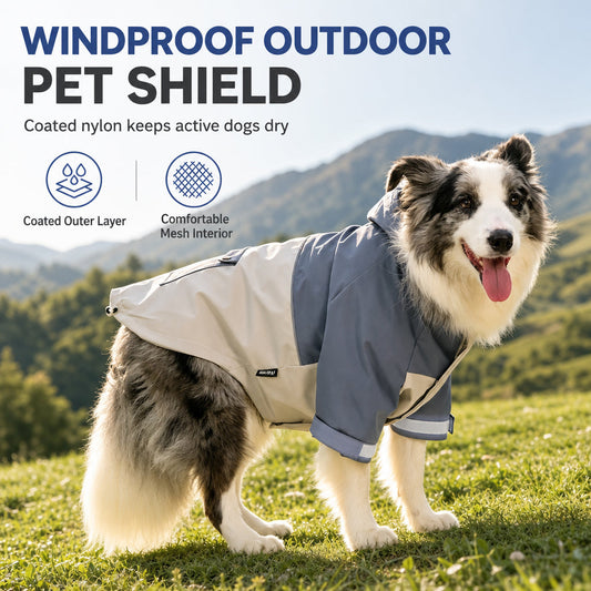 ⏳🔥LIMITED-TIME 50% OFF! ⏰Waterproof Dog Raincoat Colorblock Pet Outdoor with Dirtproof Leg Protection
