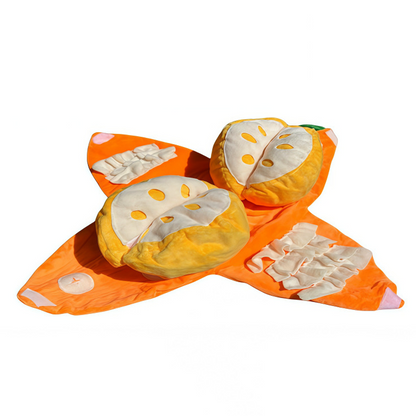 ⏳🔥LIMITED-TIME 50% OFF! ⏰Hide & Seek Orange Plush Dog Toy
