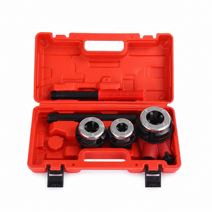 ⏳🔥LIMITED-TIME 50% OFF! ⏰Manual Pipe Threading Tool Kit with Ratchet Handle and Die Heads