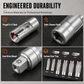 ⏳🔥LIMITED-TIME 50% OFF! ⏰9 Piece Flare Nut Socket Set Slotted Oxygen Sensor Wrench and Diesel Injector Line Socket Auto Repair Tool Kit with Storage Case