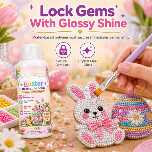 ⏳🔥LIMITED-TIME 50% OFF! ⏰✨ Clear Sealer & Glue 30ml — Lock Gems, Stop Lifting 🎨