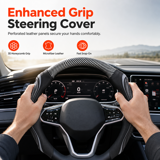 ⏳🔥LIMITED-TIME 50% OFF! ⏰Universal Carbon Fibre Steering Wheel Cover – Refresh Your Daily Drive ✨