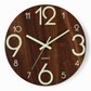 ⏳🔥LIMITED-TIME 50% OFF! ⏰12-Inch Silent Wooden Wall Clock – Luminous Glow & MDF Wood Grain✨