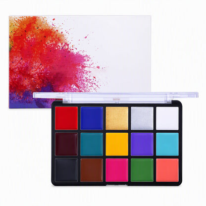 ⏳🔥LIMITED-TIME 50% OFF! ⏰15 Colors Oil Based Face and Body Paint Palette