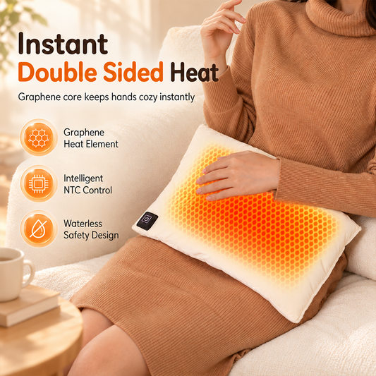 ⏳🔥LIMITED-TIME 50% OFF! ⏰Portable Rechargeable Graphene Hand Warmer | Waterless Explosion Proof Plush Handheld Heating Bag♨️💦