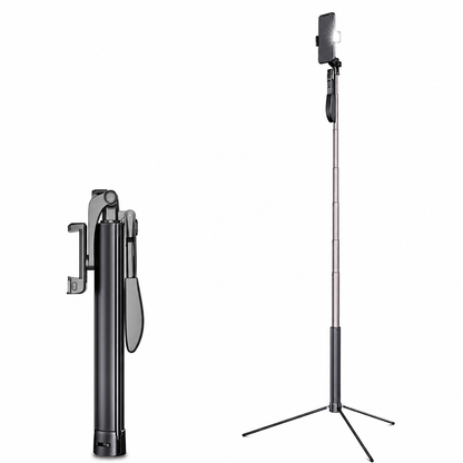 ⏳🔥LIMITED-TIME 50% OFF! ⏰Extendable Selfie Stick Tripod with Bluetooth Remote Control and Handheld Phone Gimbal Stabilizer for Live Streaming and Photography