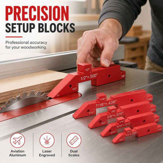 ⏳🔥LIMITED-TIME 50% OFF! ⏰Aluminum Alloy Woodworking Setup Blocks🔧