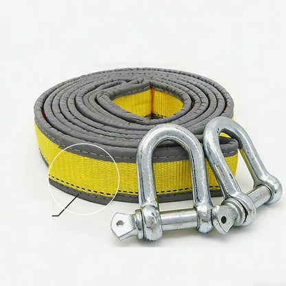 ⏳🔥LIMITED-TIME 50% OFF! ⏰8-Ton Tow Rope equipped with U-Shackle Hooks, heavy-duty for vehicle rescue🔧🚙