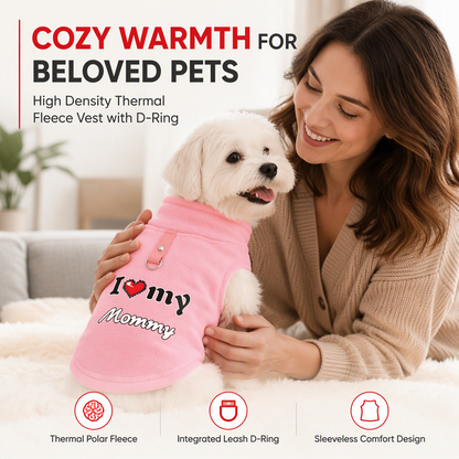⏳🔥LIMITED-TIME 50% OFF! ⏰🐾 Warm Pet Sweater with Leash Ring — "Love Dad & Mum" Design ❄️