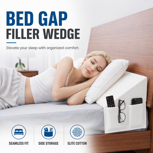 ⏳🔥LIMITED-TIME 50% OFF! ⏰Triangular Headboard Wedge Pillow with Side Pocket