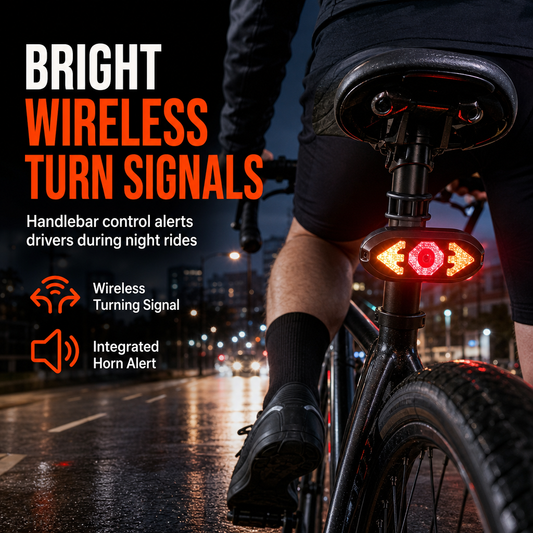 ⏳🔥LIMITED-TIME 50% OFF! ⏰Bicycle Remote Control Turn Signal Taillight with Horn Warning Light for Road and Mountain Bikes🚴