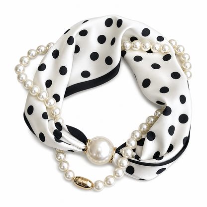 ⏳🔥LIMITED-TIME 50% OFF! ⏰Pearl Scarf Necklace, elegant versatile accessory for all outfits🤍✨