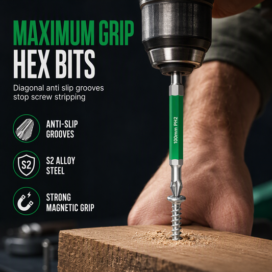 ⏳🔥LIMITED-TIME 50% OFF! ⏰Magnetic Impact Resistant Phillips Screwdriver Bit Set | Non Slip Twill High Hardness Cross Drill Bits for Electric Screwdrivers💠🔩