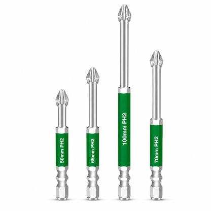 ⏳🔥LIMITED-TIME 50% OFF! ⏰Magnetic Impact Resistant Phillips Screwdriver Bit Set | Non Slip Twill High Hardness Cross Drill Bits for Electric Screwdrivers💠🔩
