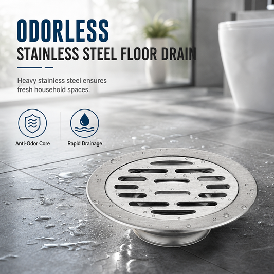 ⏳🔥LIMITED-TIME 50% OFF! ⏰Round stainless steel floor drain, anti-odor, fast drainage🚿