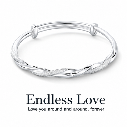 ⏳🔥LIMITED-TIME 50% OFF! ⏰✨ Mobius Twist Bangle – Dual Texture, Adjustable, Elegant 🎁💫
