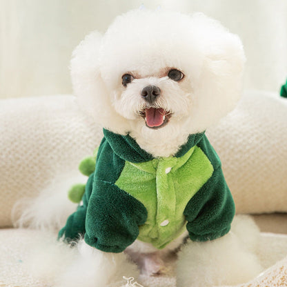 ⏳🔥LIMITED-TIME 50% OFF! ⏰Warm Plush Pet Dinosaur Hoodie Jumpsuit, soft plush costume for dogs & cats🦖🐾