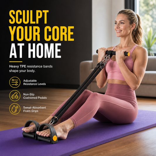 ⏳🔥LIMITED-TIME 50% OFF! ⏰Multifunctional Pedal Resistance Band, elastic pull rope, great for ab workout, yoga & pilates at home🧘💪