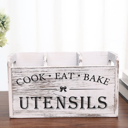 ⏳🔥LIMITED-TIME 50% OFF! ⏰“Cook Eat Bake” Wooden Organizer Box – Large Storage, Portable Handles, Rustic Charm 🍳 ✨