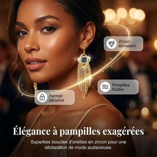 ⏳🔥LIMITED-TIME 50% OFF! ⏰Elegant bow-shaped earrings with zircon and long dangles👂🎆📿