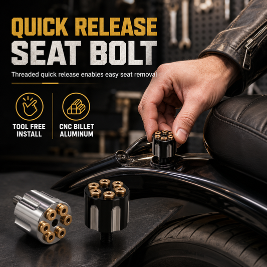 ⏳🔥LIMITED-TIME 50% OFF! ⏰⚙️ Motorcycle CNC Quick Release Seat Bolt – Tool-free, Anti-corrosion, Stylish ✨