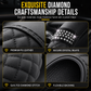 ⏳🔥LIMITED-TIME 50% OFF! ⏰✨ Rhinestone Steering Wheel Cover – Quilted PU Leather & Sparkling Details for a Glam Car Interior ❤️⭐
