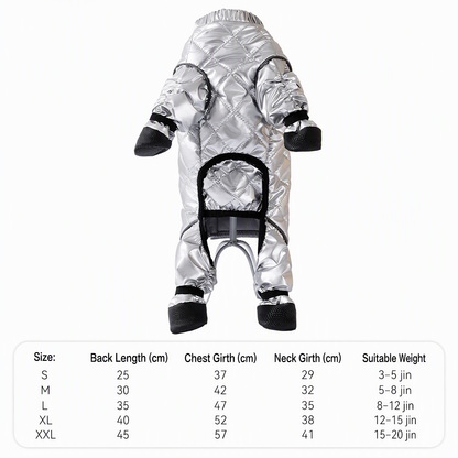⏳🔥LIMITED-TIME 50% OFF! ⏰Full Coverage Waterproof Dog Winter Jumpsuit Fleece Lined Thick Warm Four Legged Coat🐾