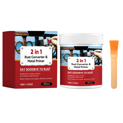 ⏳🔥LIMITED-TIME 50% OFF! ⏰🎨 2-in-1 Rust Converter & Metal Primer – Prep & Protect Metal in One Step 🛠️