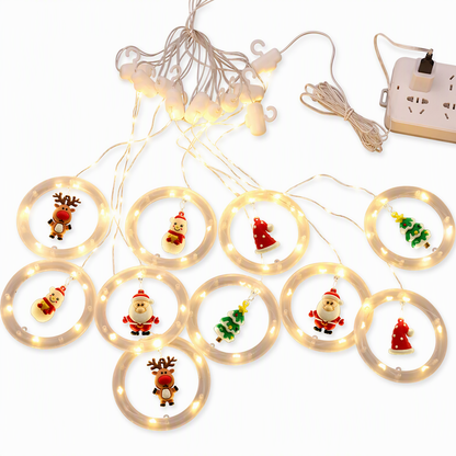 ⏳🔥LIMITED-TIME 50% OFF! ⏰USB LED icicle string lights, star & tree ring hanging lights, gorgeous holiday window decor🎄