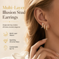 ⏳🔥LIMITED-TIME 50% OFF! ⏰Minimalist 3-Layer Curved Ear Crawler Earrings with Sparkling Rhinestones🌸