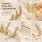 ⏳🔥LIMITED-TIME 50% OFF! ⏰Minimalist 3-Layer Curved Ear Crawler Earrings with Sparkling Rhinestones🌸