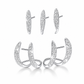 ⏳🔥LIMITED-TIME 50% OFF! ⏰Minimalist 3-Layer Curved Ear Crawler Earrings with Sparkling Rhinestones🌸