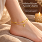 ⏳🔥LIMITED-TIME 50% OFF! ⏰✨Women Double Layer Gold Tone Heart Charm Anklet with Small Beads Foot Jewelry Gift✨