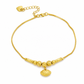 ⏳🔥LIMITED-TIME 50% OFF! ⏰✨Women Double Layer Gold Tone Heart Charm Anklet with Small Beads Foot Jewelry Gift✨