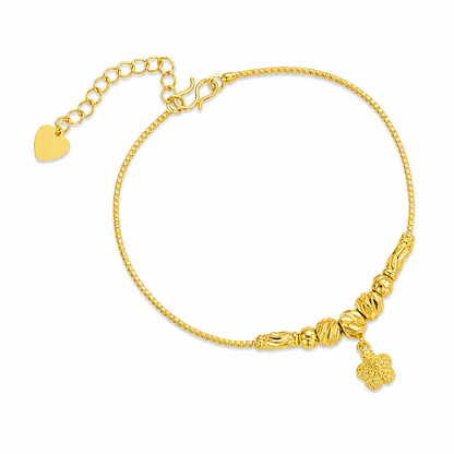 ⏳🔥LIMITED-TIME 50% OFF! ⏰✨Women Double Layer Gold Tone Heart Charm Anklet with Small Beads Foot Jewelry Gift✨