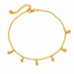 ⏳🔥LIMITED-TIME 50% OFF! ⏰✨Women Double Layer Gold Tone Heart Charm Anklet with Small Beads Foot Jewelry Gift✨