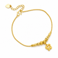 ⏳🔥LIMITED-TIME 50% OFF! ⏰✨Women Double Layer Gold Tone Heart Charm Anklet with Small Beads Foot Jewelry Gift✨