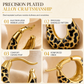 ⏳🔥LIMITED-TIME 50% OFF! ⏰Vintage Leopard Print U Shaped Huggie Hoop Earrings 🐆📿