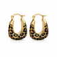 ⏳🔥LIMITED-TIME 50% OFF! ⏰Vintage Leopard Print U Shaped Huggie Hoop Earrings 🐆📿