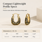 ⏳🔥LIMITED-TIME 50% OFF! ⏰Vintage Leopard Print U Shaped Huggie Hoop Earrings 🐆📿