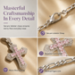 ⏳🔥LIMITED-TIME 50% OFF! ⏰Hip Hop Double Layer Baguette Rhinestone Cross Brass with Figaro Chain✝️