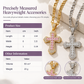 ⏳🔥LIMITED-TIME 50% OFF! ⏰Hip Hop Double Layer Baguette Rhinestone Cross Brass with Figaro Chain✝️