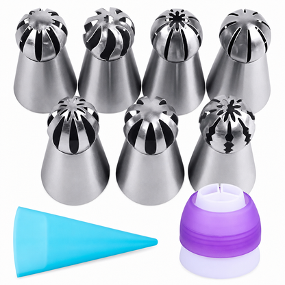 ⏳🔥LIMITED-TIME 50% OFF! ⏰Multi-Shape Cake Decorating Piping Tips Set🍰