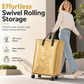 ⏳🔥LIMITED-TIME 50% OFF! ⏰Large Capacity Waterproof Foldable Moving Bag with Wheels Heavy Duty Rolling Storage Tote for College Dorm and Household Organization🛍️