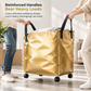 ⏳🔥LIMITED-TIME 50% OFF! ⏰Large Capacity Waterproof Foldable Moving Bag with Wheels Heavy Duty Rolling Storage Tote for College Dorm and Household Organization🛍️