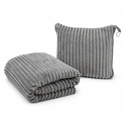 ⏳🔥LIMITED-TIME 50% OFF!⏰ 2-in-1 Travel Pillow & Blanket – Soft Flannel Warmth & Easy Carry for Flights and Road Trips ✈️