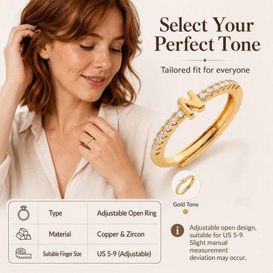⏳🔥LIMITED-TIME 50% OFF! ⏰Minimalist Adjustable Initial Ring for Women💍